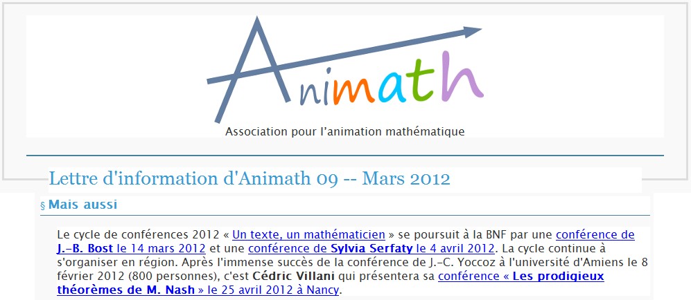 Extrait de la lettre 9 d'Animath